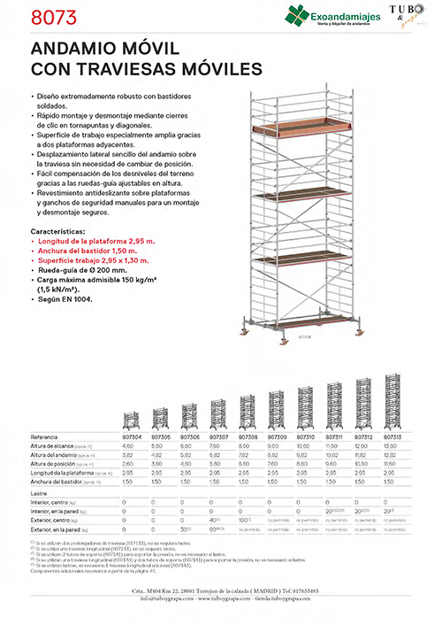 Andmio móvil 8073 (2,95m x 1,5m)