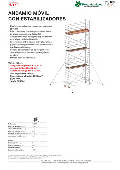 Andamio móvil 8371-05