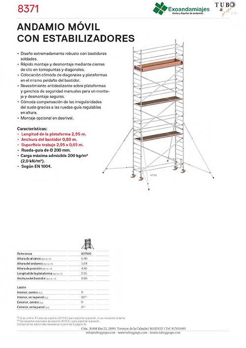 Andamio móvil 8371-06