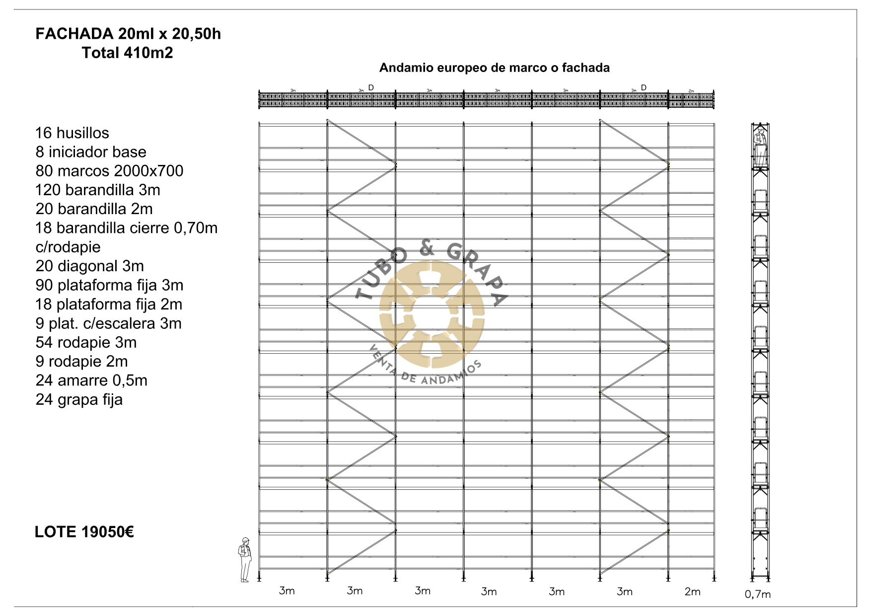 Fachada 410 m2 A.Marco